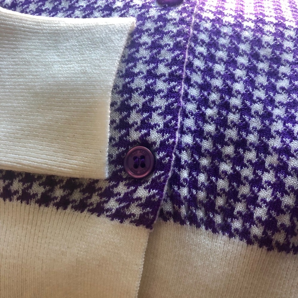 $685 Miu Miu cropped Houndstooth cardigan - Picture 5 of 8